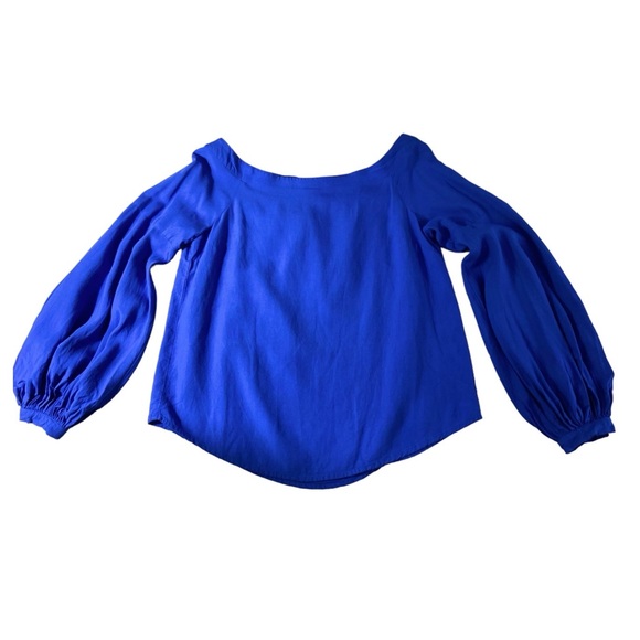 Anthropologie Tops - FLOREAT Linen Blend Peasant Top with Balloon Sleeves Size 6 - Picture 4 of 16